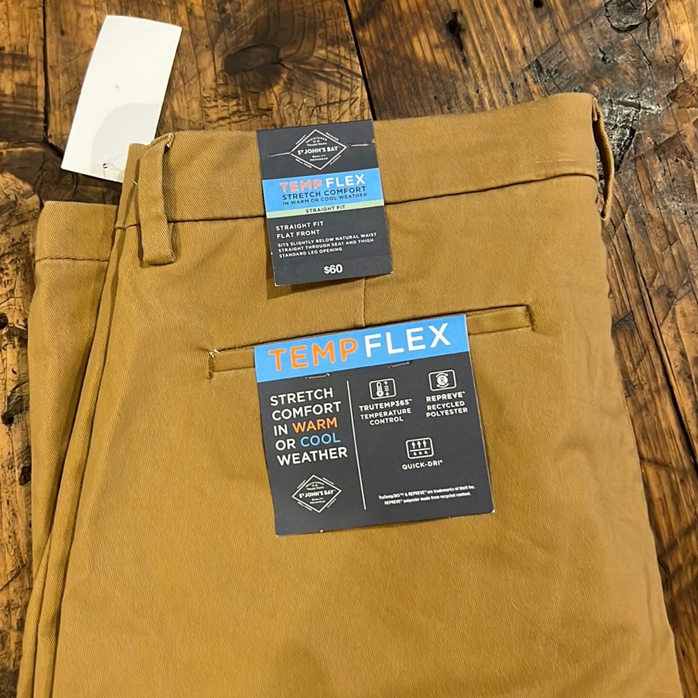 St. John’s bay Men’s dress pants temp flex stretch 34x32